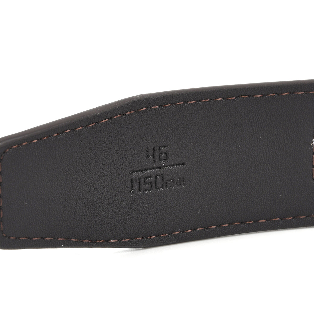 Genuine Leather Sleek Gunmetal Buckle Belt In Gift Box (115cm) - Dark Brown_8426265_6