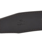 Genuine Leather Sleek Gunmetal Buckle Belt In Gift Box (115cm) - Dark Brown_8426265_6
