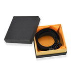 Genuine Leather Sleek Gunmetal Buckle Belt In Gift Box (115cm) - Dark Brown_8426265_7