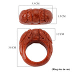 Red Jade Dragon Carved Band Ring 70.00 Ct_8426447_5