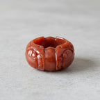 Red Jade Dragon Carved Band Ring 70.00 Ct_8426452_2