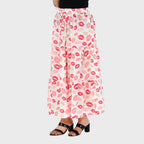 LA Marey Artisan Cotton Printed Skirt (Size - Medium) - Pink White_8426579_2