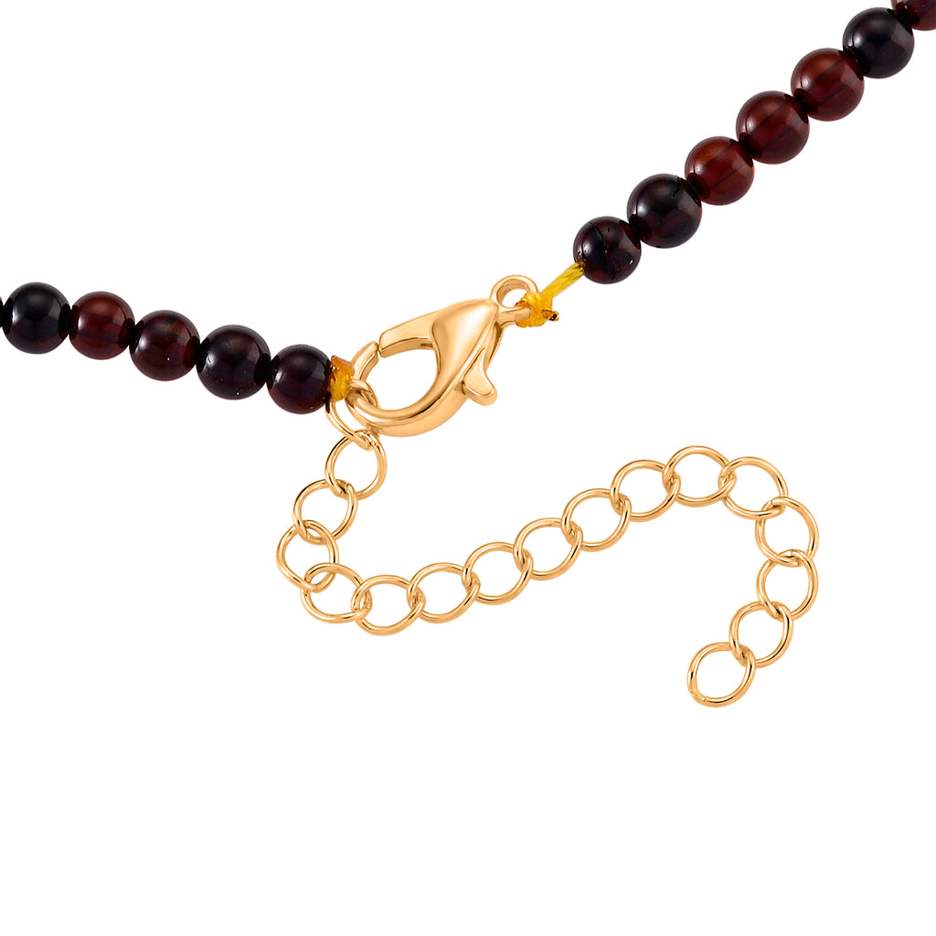 D'Joy Multi Colour Amber Necklace (Size 20+2 EXT) in Yellow Gold Plated Sterling Silver 40.00 Ct._8426656_4