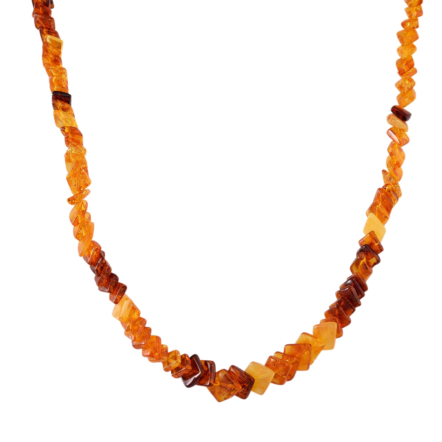 D'Joy Multi Colour Amber Beads Necklace (Size - 20-2 EXT) in Yellow Gold Plated Sterling Silver 80.00 Ct. 8426658 0