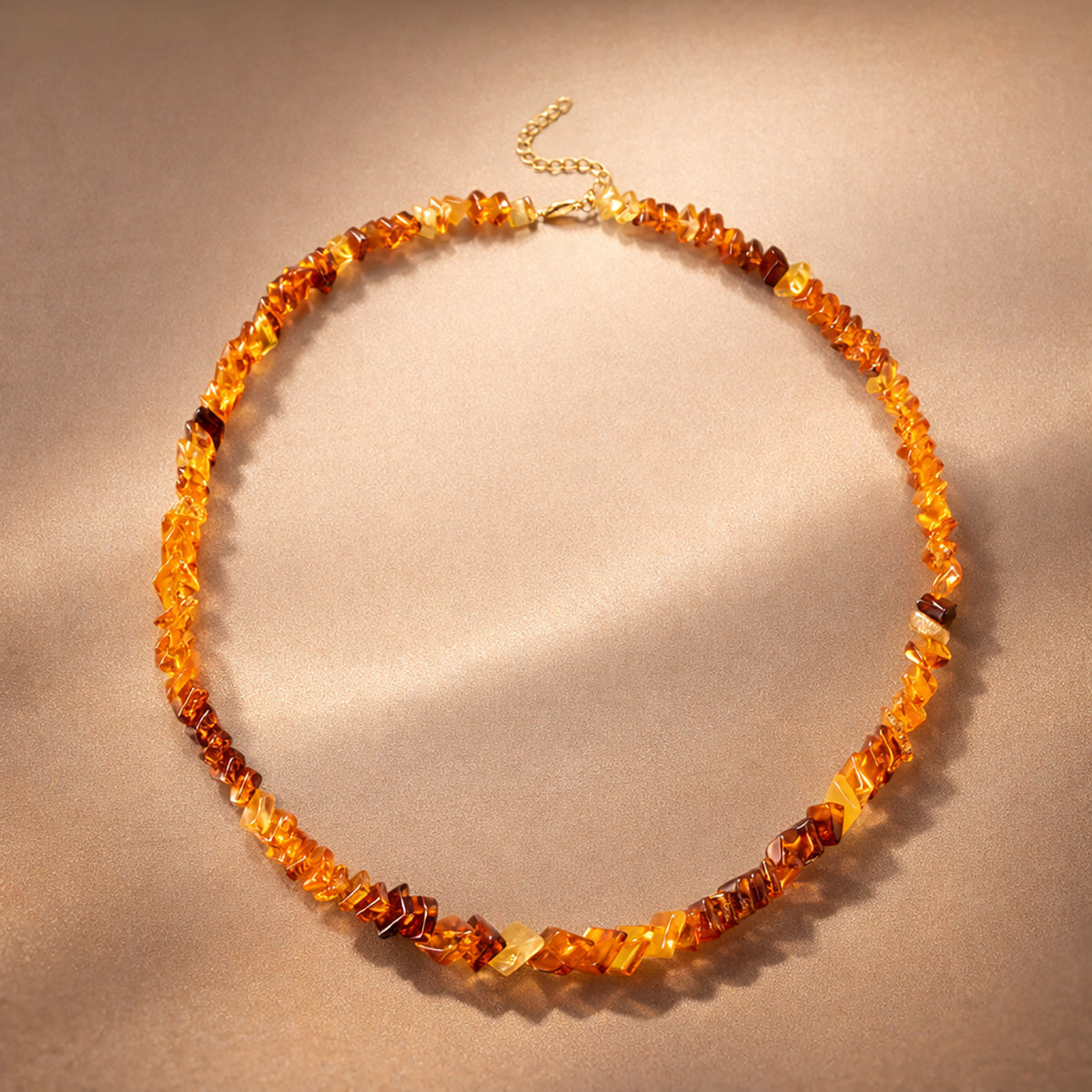 D'Joy Multi Colour Amber Beads Necklace (Size - 20-2 EXT) in Yellow Gold Plated Sterling Silver 80.00 Ct. 8426658 2