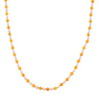 D'Joy Amber & White Fresh Water Pearl Beads Necklace (Size 20+2 EXT) in Yellow Gold Plated Sterling Silver 40.00 Ct._8426661