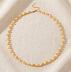 D'Joy Amber & White Fresh Water Pearl Beads Necklace (Size 20+2 EXT) in Yellow Gold Plated Sterling Silver 40.00 Ct._8426661_1
