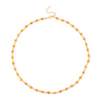 D'Joy Amber & White Fresh Water Pearl Beads Necklace (Size 20+2 EXT) in Yellow Gold Plated Sterling Silver 40.00 Ct._8426661_3