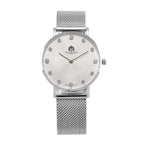 WILLIAM HUNT Limited Edition 5ATM Water Resistant Moissanite Watch - 36mm Dial With Milanese Strap - White_8426678