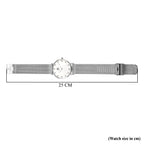 WILLIAM HUNT Limited Edition 5ATM Water Resistant Moissanite Watch - 36mm Dial With Milanese Strap - White_8426678_7