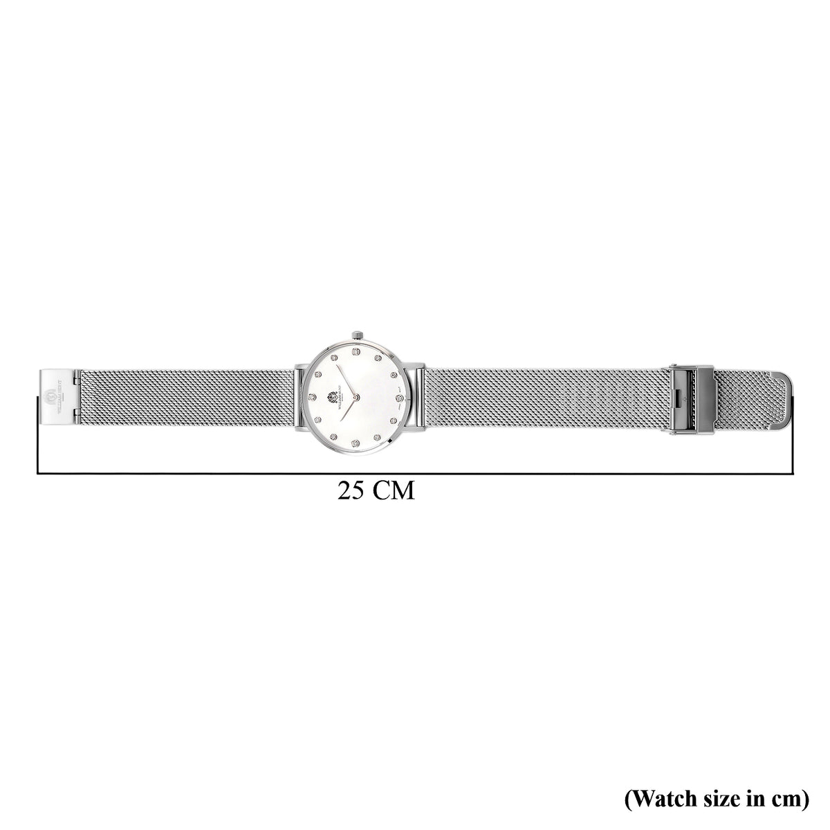 WILLIAM HUNT Limited Edition 5ATM Water Resistant Moissanite Watch - 36mm Dial With Milanese Strap - White V32702674 8