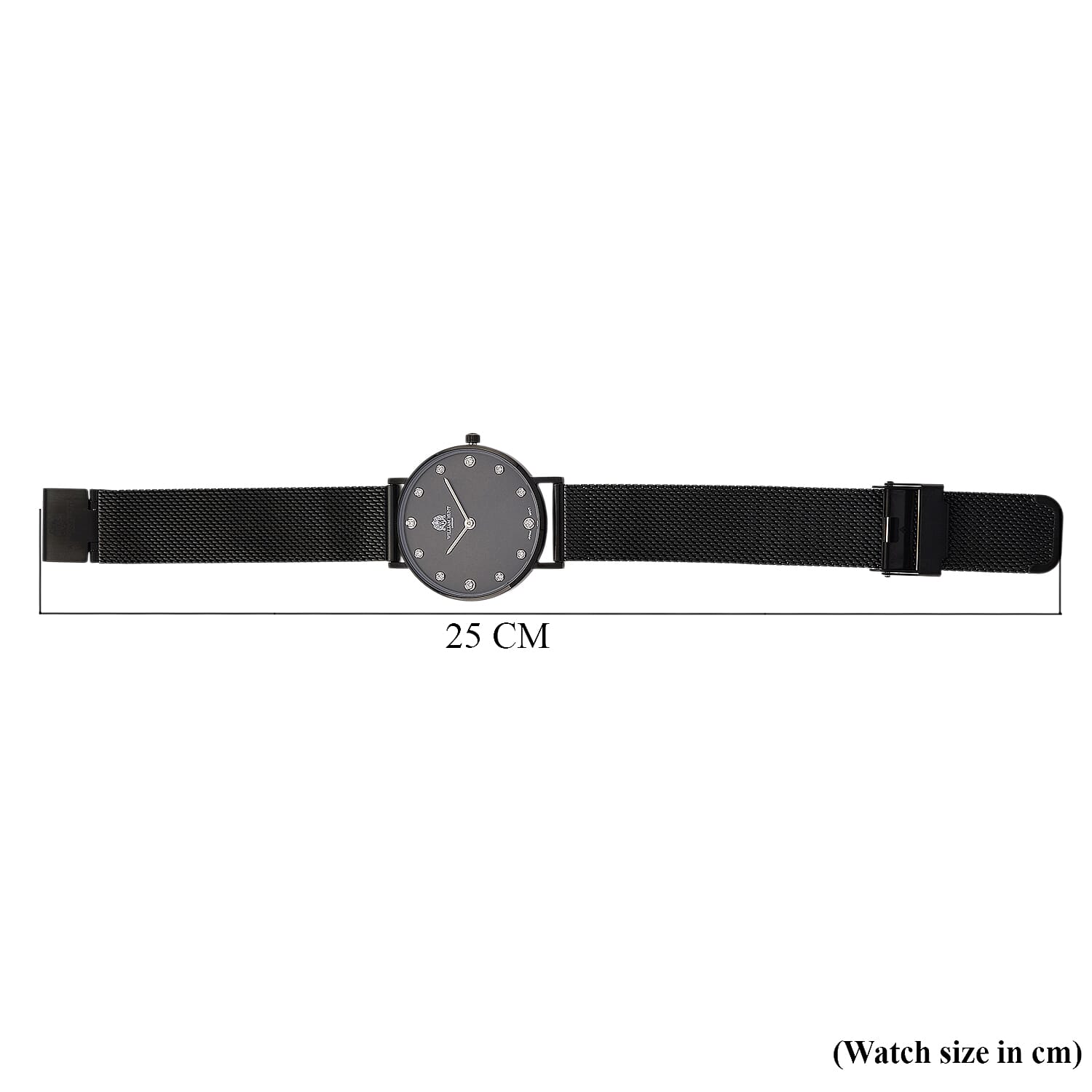 WILLIAM HUNT Limited Edition 5ATM Water Resistant Moissanite Watch - 36mm Dial With Milanese Strap - Black V32530852 9