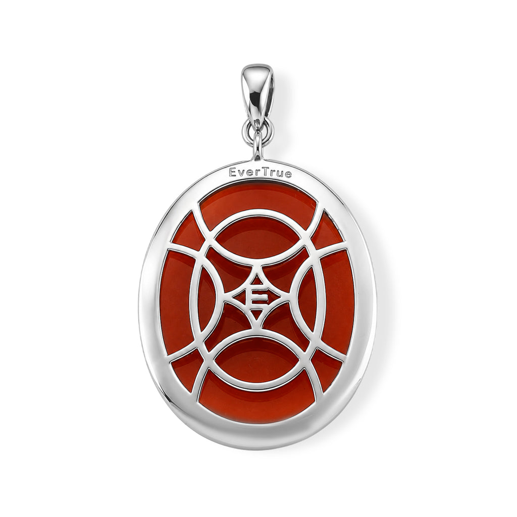 EverTrue Dyed Red Jade Fancy Pendant in Rhodium Overlay Pure Yellow Brass  23.700  Ct._8426693_4