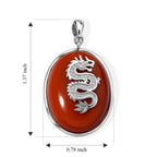 EverTrue Dyed Red Jade Fancy Pendant in Rhodium Overlay Pure Yellow Brass  23.700  Ct._8426693_5