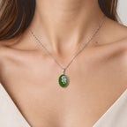 EverTrue Dyed Green Jade Fancy Pendant in Rhodium Overlay Pure Yellow Brass  23.900  Ct._8426805_1