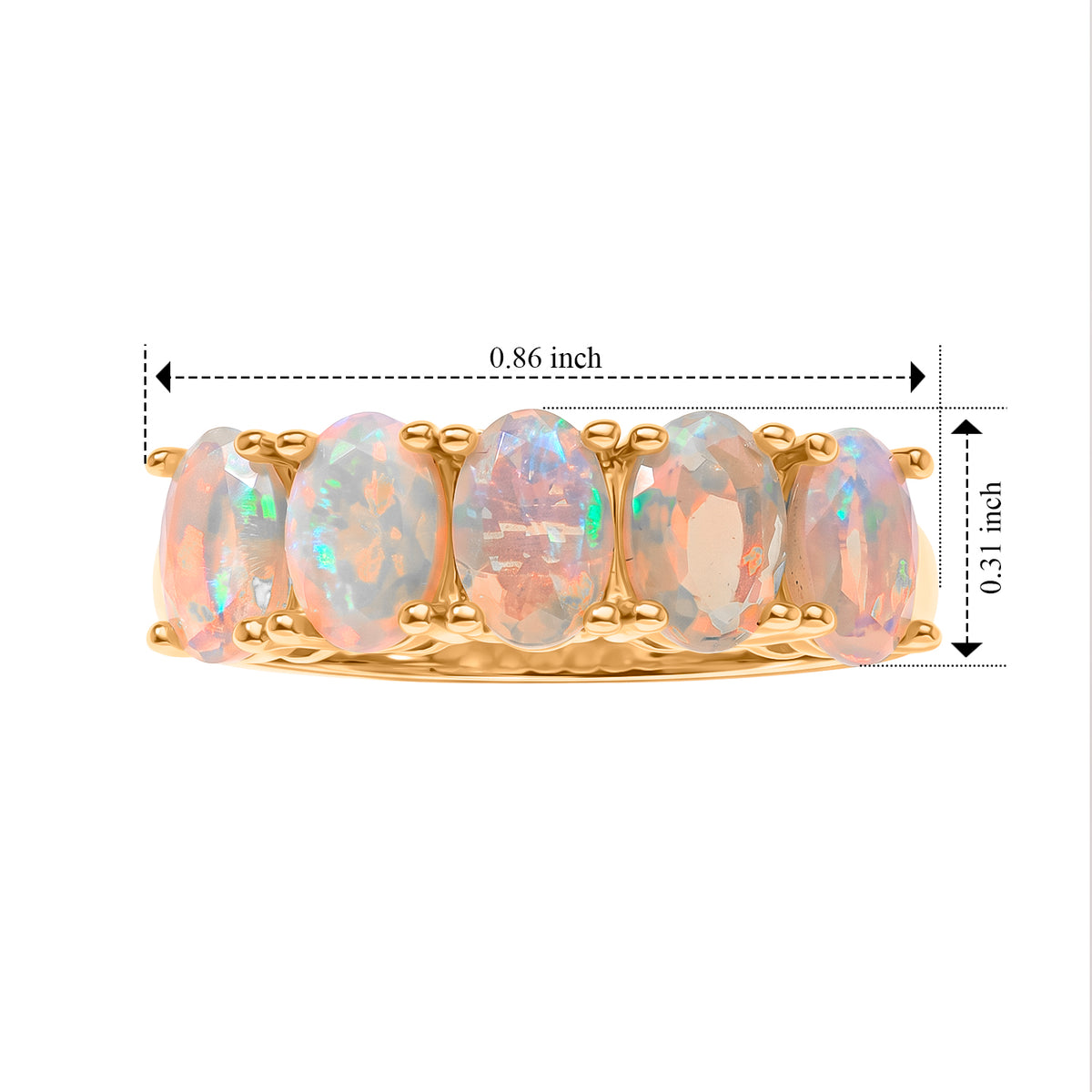 EverTrue Ethiopian Opal Fancy Ring Pure Yellow Brass  1.750  Ct. 8426807 5