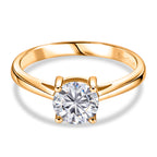 Biggest Deal of 2026 - Moissanite Round 6mm Solitaire Ring in Yellow Gold Overlay 1.00 Ct._8426878