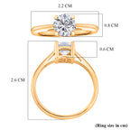 Biggest Deal of 2026 - Moissanite Round 6mm Solitaire Ring in Yellow Gold Overlay 1.00 Ct._8426878_5