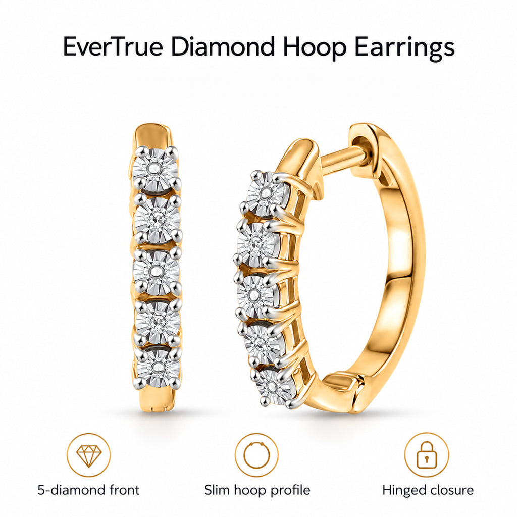 Natural White Diamond Hoop Earrings_8426917_3