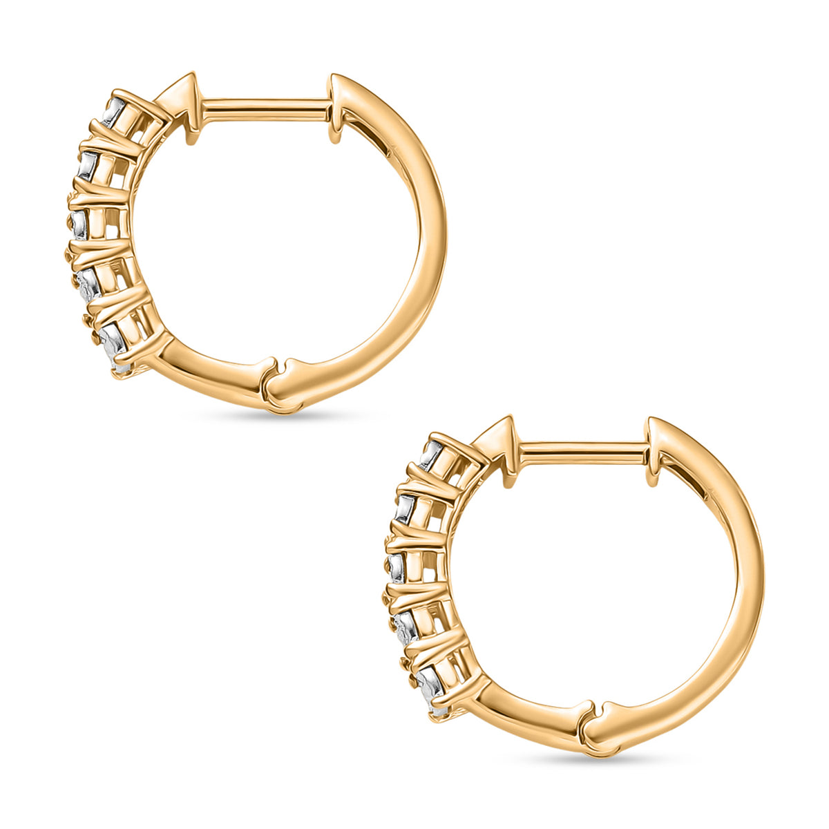 Natural White Diamond Hoop Earrings 8426917 5