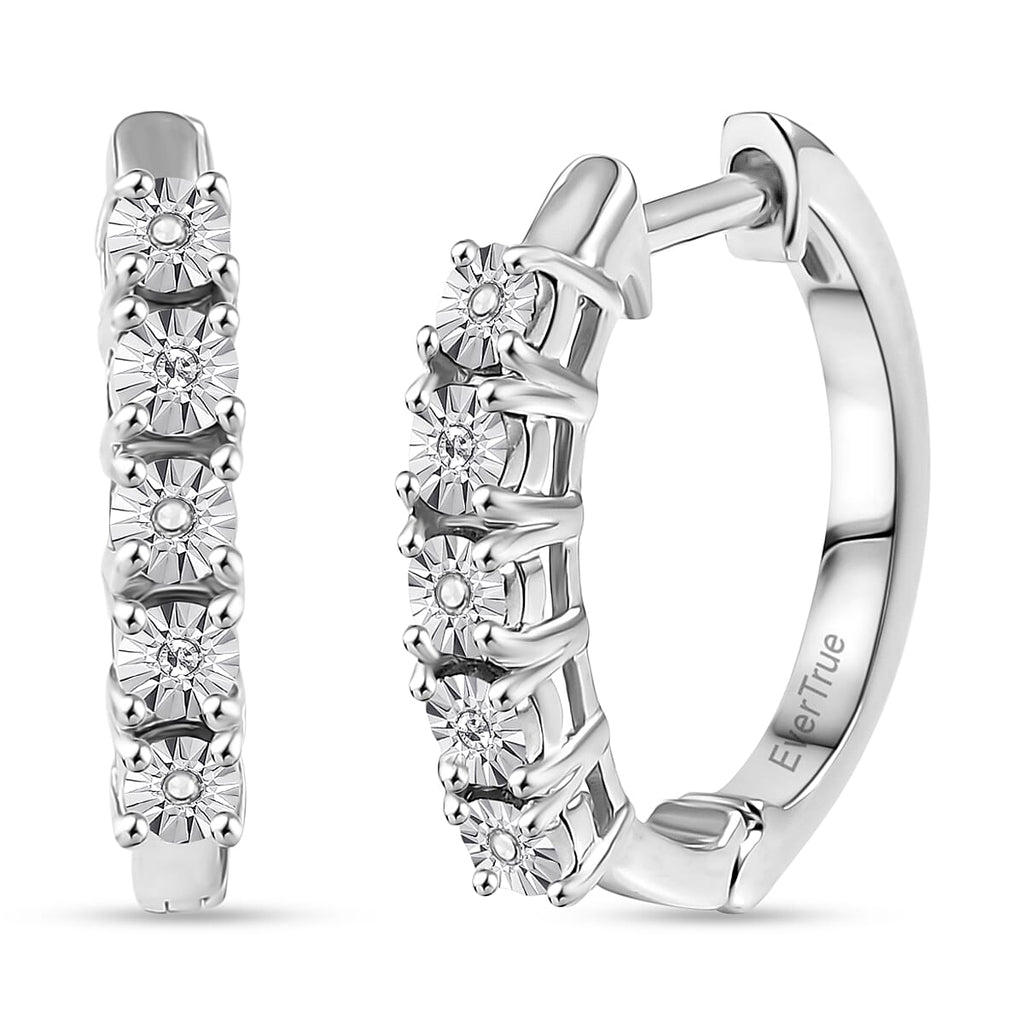EverTrue - Natural White Diamond Hoop Earring in White Tone_8426918