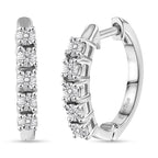 EverTrue - Natural White Diamond Hoop Earring in White Tone_8426918