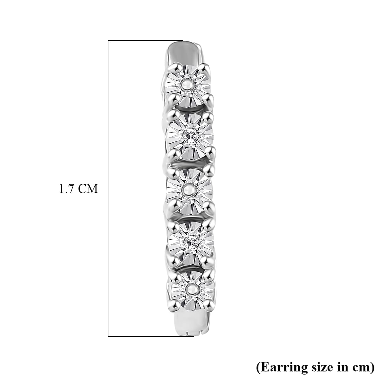 EverTrue - Natural White Diamond Hoop Earring in White Tone V32491417 5