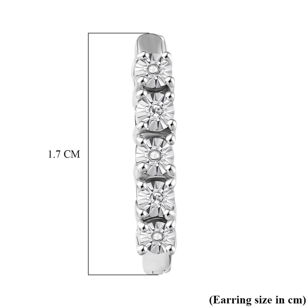 Natural White Diamond Hoop Earring_8426918_5