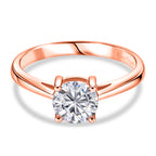 Mega Deals- Moissanite Round 6mm (VS/EF) Solitaire Ring in Rose Gold Tone 1.00 Ct._8426920