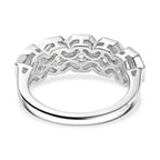 Royal Bali Collection - D'Joy Moissanite 5 Stone Ring in Platinum Overlay Sterling Silver 2.30 Ct._8427182_4