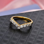 Luxuriant - Lab Grown Diamond (SI/G-H) Wishbone Ring in 18K Vermeil Yellow Gold Plated Sterling Silver 0.50 Ct._8427222_2