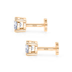 Moissanite Solitaire Stud Earring with Screw Back in Yellow Gold Plated Sterling Silver_8427229_3