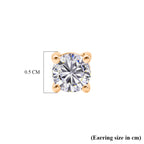 Moissanite Solitaire Stud Earring with Screw Back in Yellow Gold Plated Sterling Silver_8427229_5
