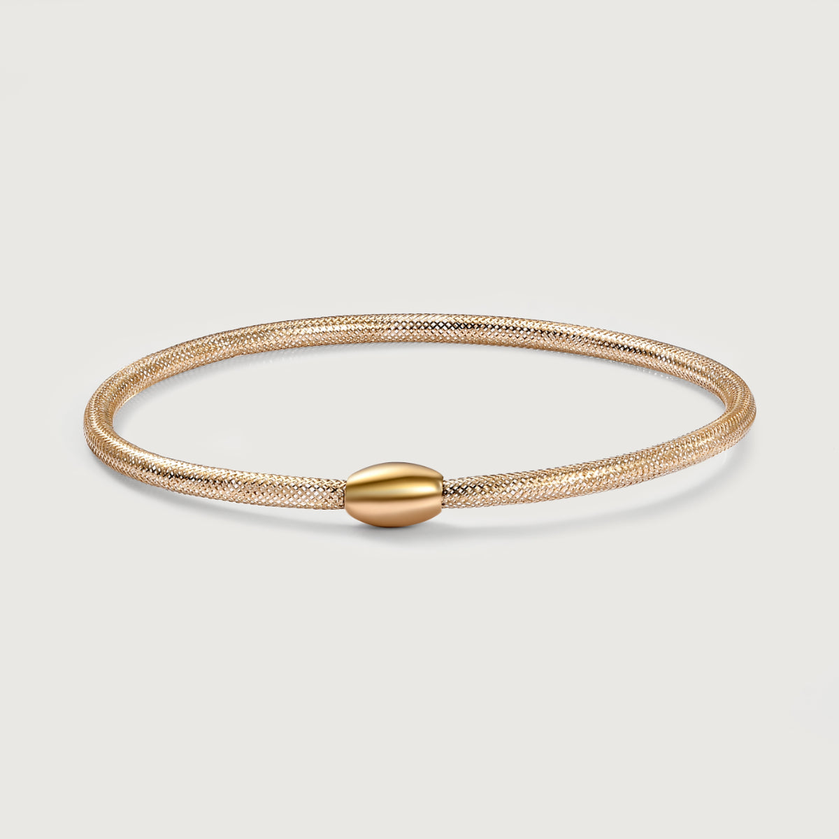 9K Yellow Gold Mesh Bangle 8427362 0