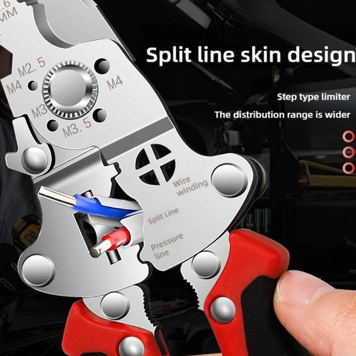 Multi-Function Foldable Wire Stripper &amp; Crimping Tool 8427416 16