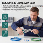 Professional Foldable Multi-Functional Wire Stripper & Cutter - Green