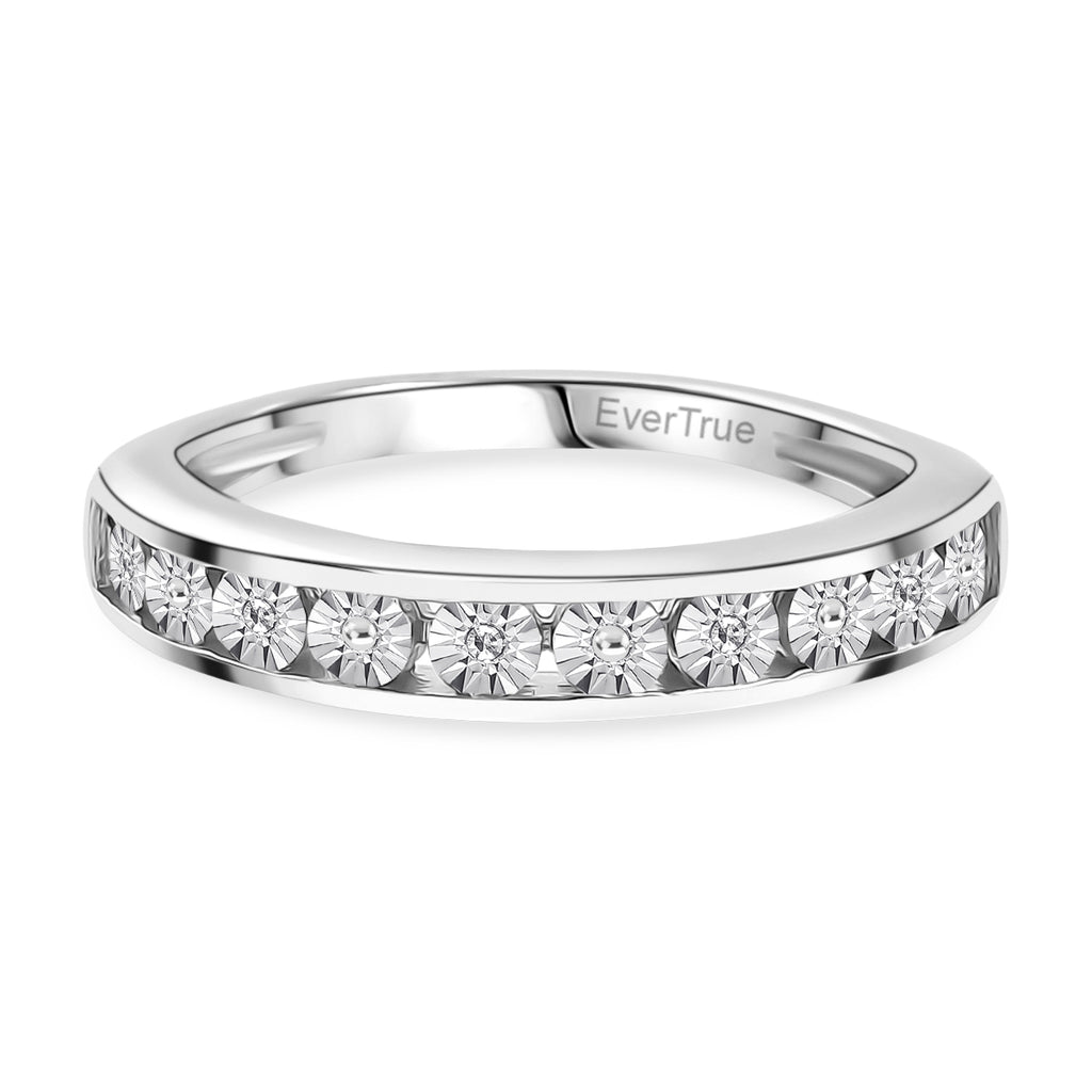 EverTrue Natural White Diamond Half Eternity Band Ring_8427736