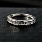 EverTrue Natural White Diamond Half Eternity Band Ring