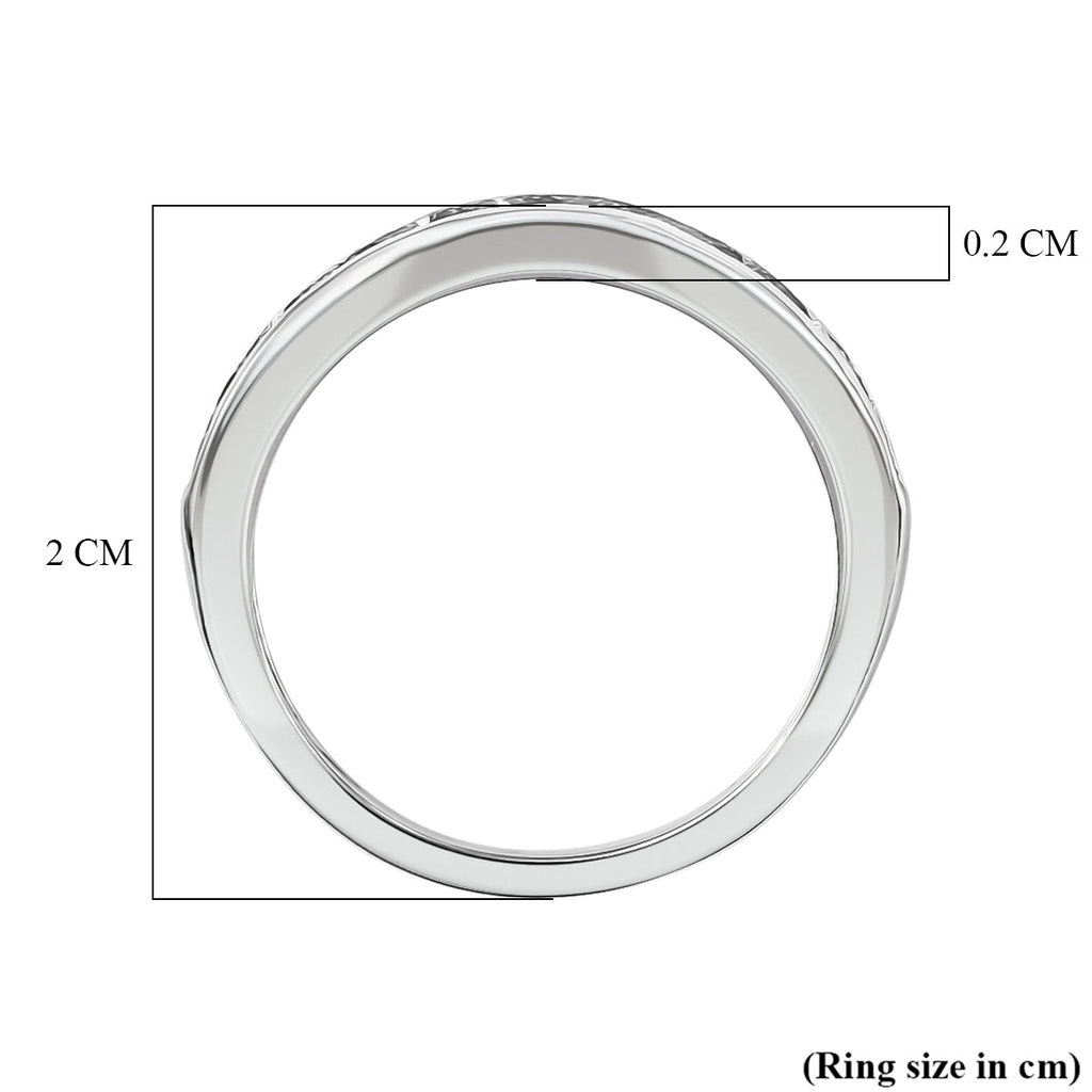 EverTrue Natural White Diamond Half Eternity Band Ring