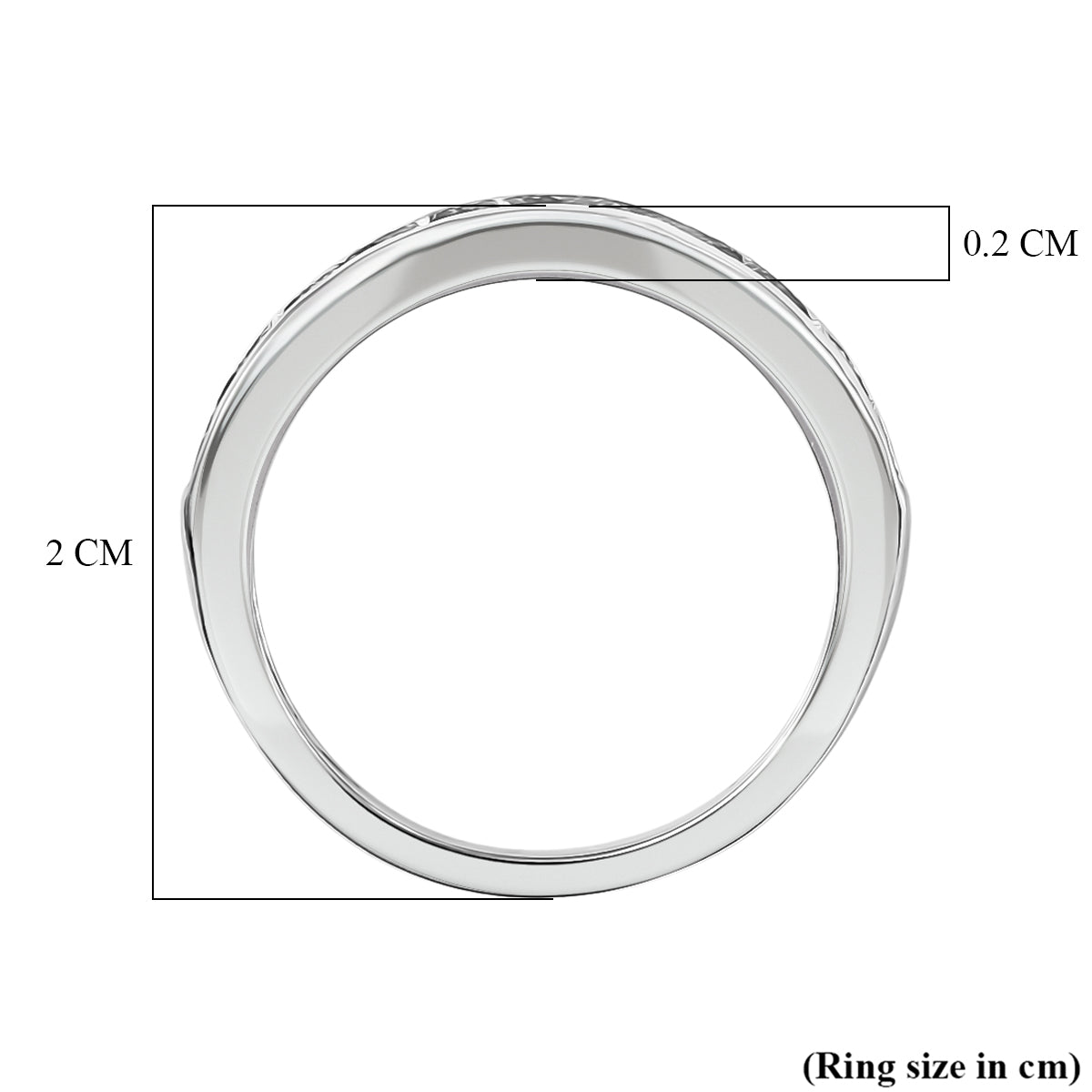 EverTrue Natural White Diamond Half Eternity Band Ring in Goldtone V32358026 6
