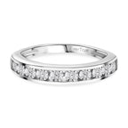 EverTrue Natural White Diamond Half Eternity Band Ring