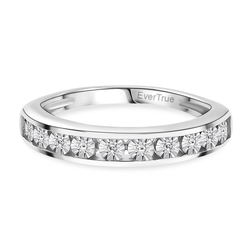 EverTrue - Natural White Diamond Half Eternity Band Ring_8427744