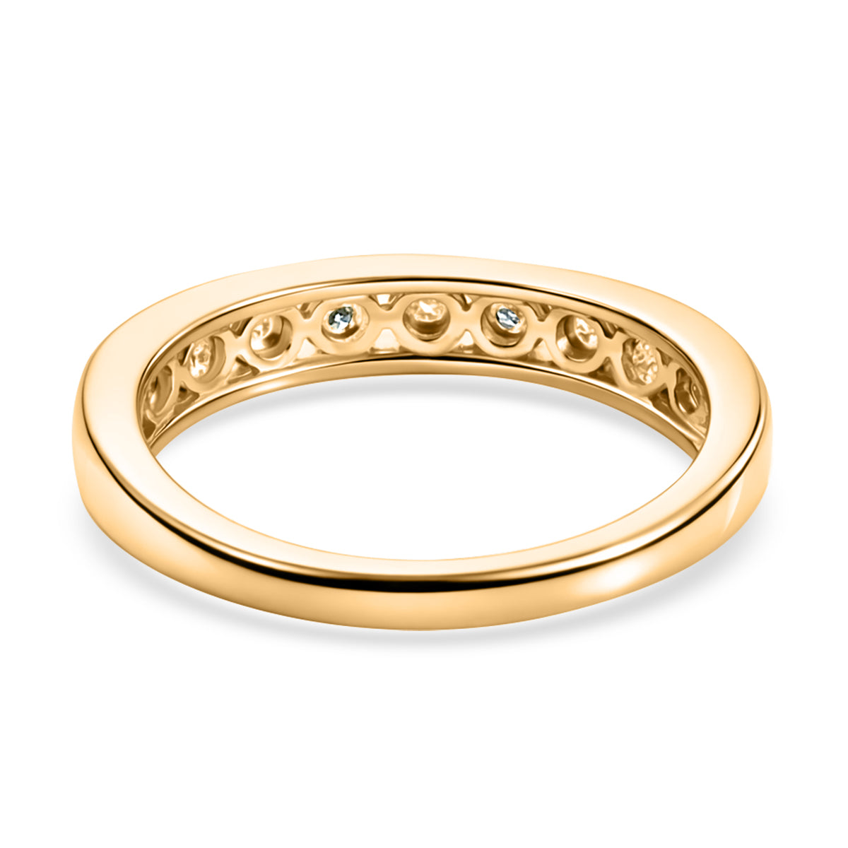 EverTrue Natural White Diamond Half Eternity Band Ring in Goldtone V32631204 5