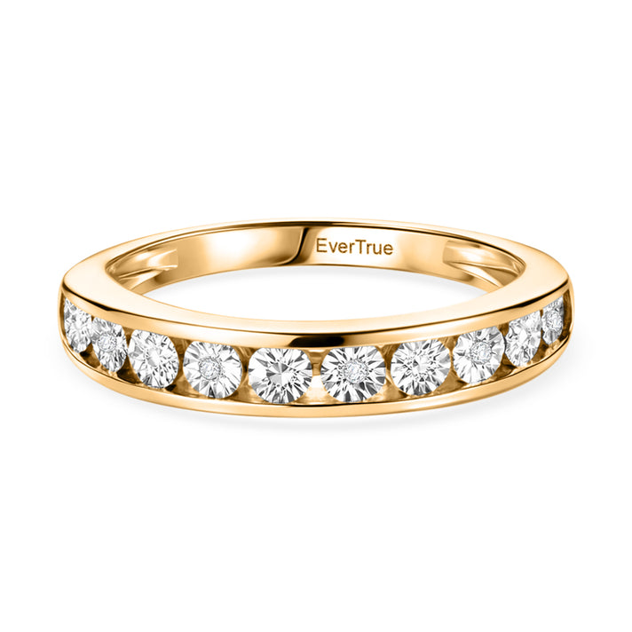 EverTrue - Natural White Diamond Half Eternity Band Ring 8427753 1