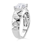 D'Joy - Moissanite Solitaire Ring in Rhodium Overlay Sterling Silver 2.70 Ct._8428093_3