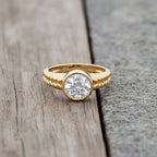 D'Joy Moissanite Solitaire Ring in Yellow Gold Plated Sterling Silver 2.00 Ct._8428243_2