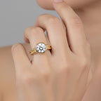 D'Joy Moissanite Solitaire Ring in Yellow Gold Plated Sterling Silver 2.00 Ct._8428282_1