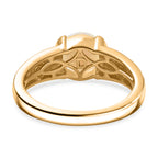 D'Joy Faceted Ethiopian Opal & White Zircon Solitaire Ring in Yellow Gold Plated Sterling Silver 0.90 Ct._8429053_4