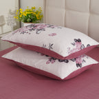 LIVMORE Set of 4 - Printed Duvet Cover Set - Inc. Duvet Cover, Fitted Sheet, & 2 x Pillowcases (King, Size 225x200 cm) - Purple_8429110_4