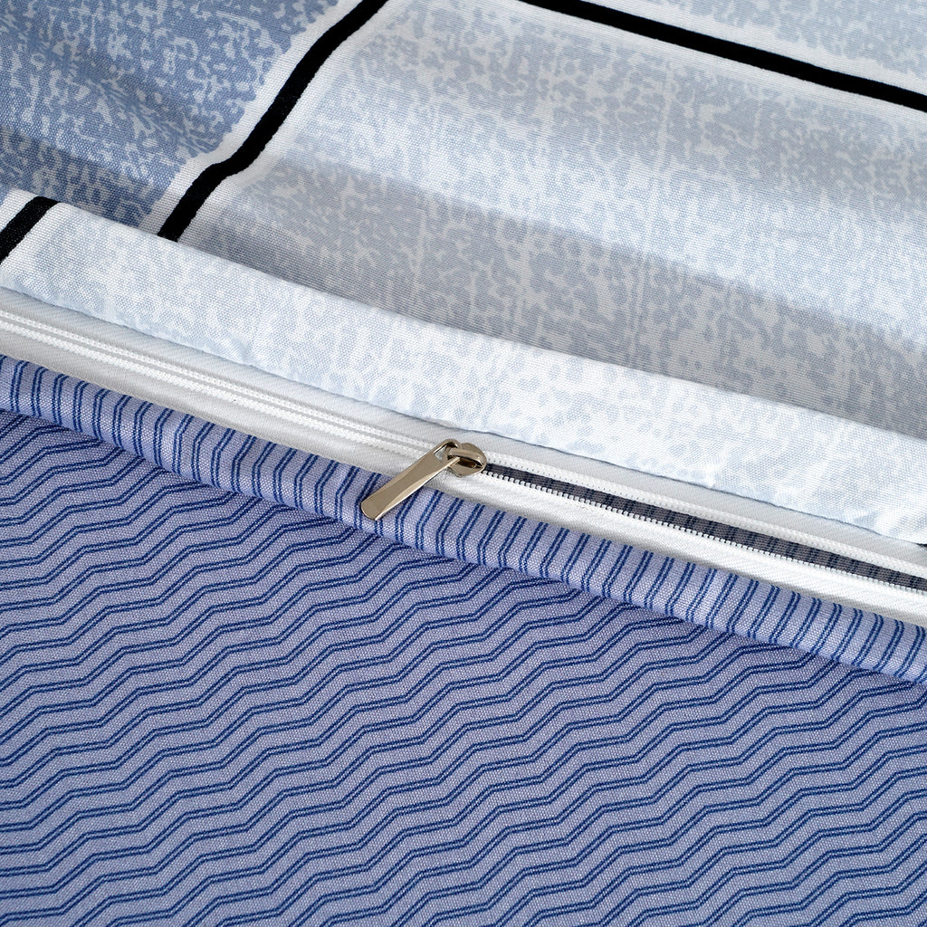 LIVMORE Printed Sheet (Size 200x1 cm) - Blue_8429128_5